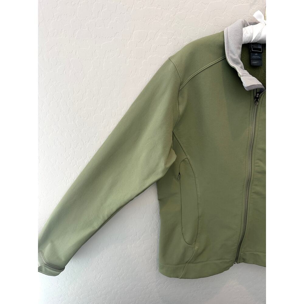 THE NORTH FACE Apex Bionic Jacket Green Softshell Full Zip Fleece Outdoor Large - Picture 3 of 6